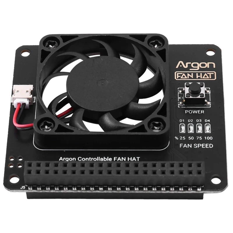 Argon Fan HAT for Raspberry Pi 4 3 Cooling Fan with Software Adjustable Speed  40mm Big Fan for Raspberry Pi4 price in Pakistan