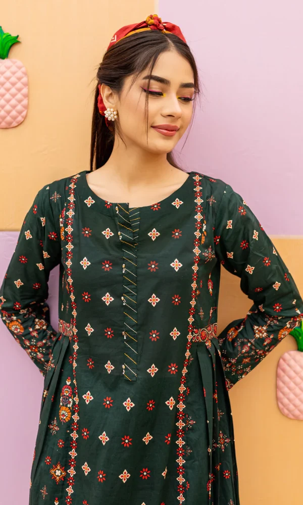 Maria B. – 2PC Silk Katan heavy Embroidered Shirt With (D) price in Pakistan