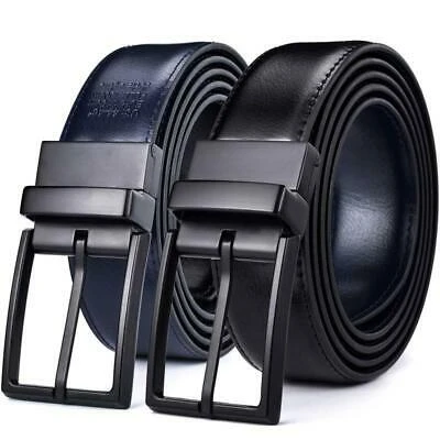 Revolvable Buckle Belt For Men Formal Business With Double Side Black Dark Brown price in Pakistan