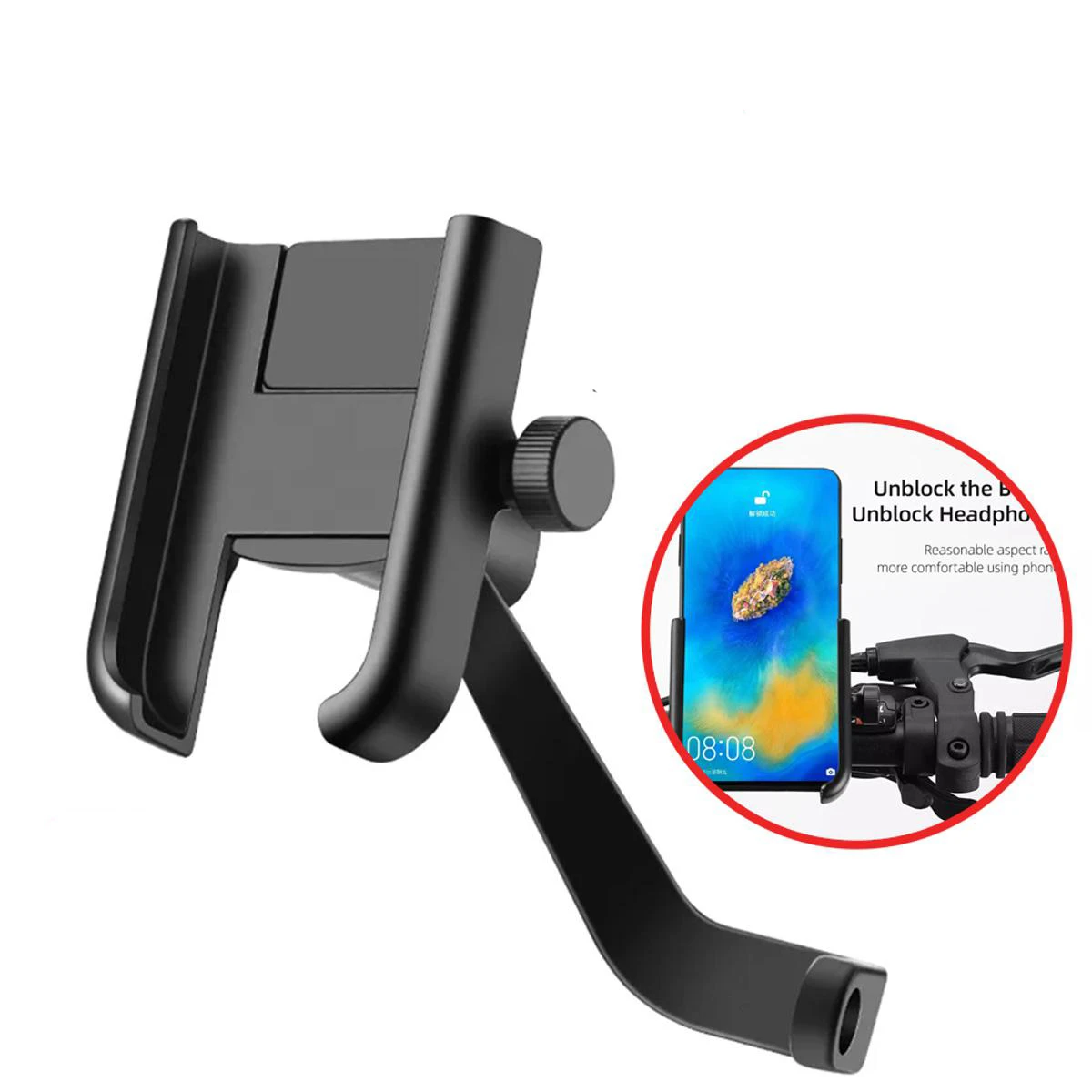 ENRG 360 Metal Mobile Holder Stand Strong Grip Protection For Motor Bike Cycle Bike Rider Delivery Boy price in Pakistan