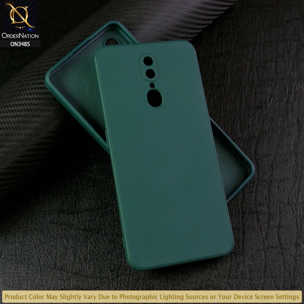 Oppo F11 Cover – Dark Green – ONation Silica Gel Series – HQ Liquid Silicone Elegant Colors Camera Protection Soft Case price in Pakistan