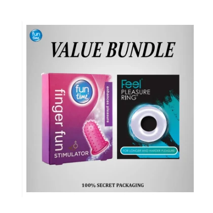 Funtime Pack of 2 Feel Pleasure Ring and Finger Fun Condom price in Pakistan