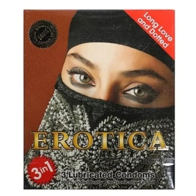 Erotica Dotted 3 in 1 Featured Condom – 3 Pieces (Imported) price in Pakistan