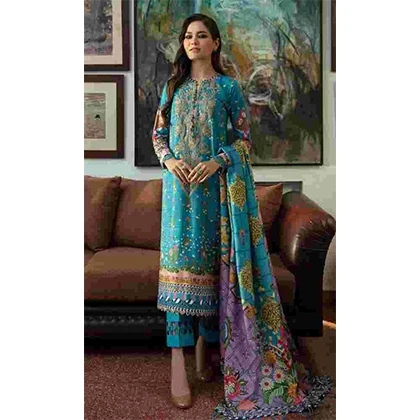 3PC Lawn Embroidered Shirt With Digital Printed Dupatta -BFFC779 (B) price in Pakistan