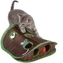 Pet Cat Mice Game Intelligence Toy Bell Tent With 9 Hole Cats Playing Tunnel Foldable Mouse Hunt Toys Keeps Kitten Active Pets price in Pakistan