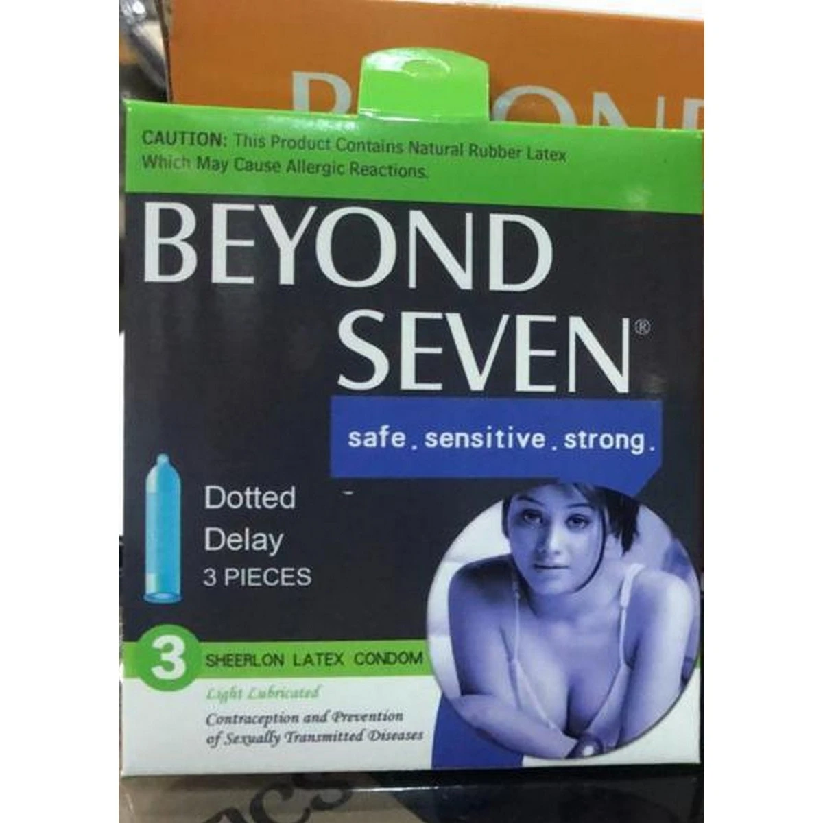 Beyond Seven Dotted Sheerlon Latex Lubricated Condoms – 3 Pieces price in Pakistan