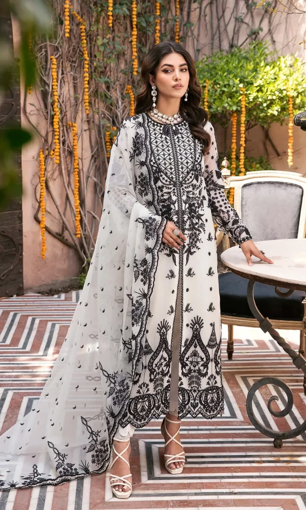Azure – 3PC Lawn Embroidered Shirt With Organza Embroidered Dupatta price in Pakistan