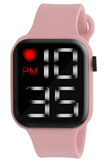 Pink & Black With White LED Watch Latest Sports Digital Dial For kid & Girls Boys price in Pakistan