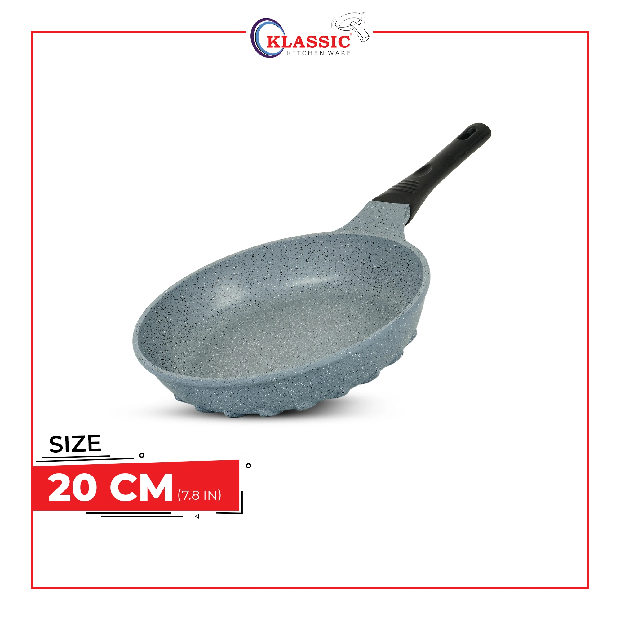 KLASSIC Die-Cast Frying pan Bakelite Handle 20Cm Marble Coated [Heavy Gauge] price in Pakistan