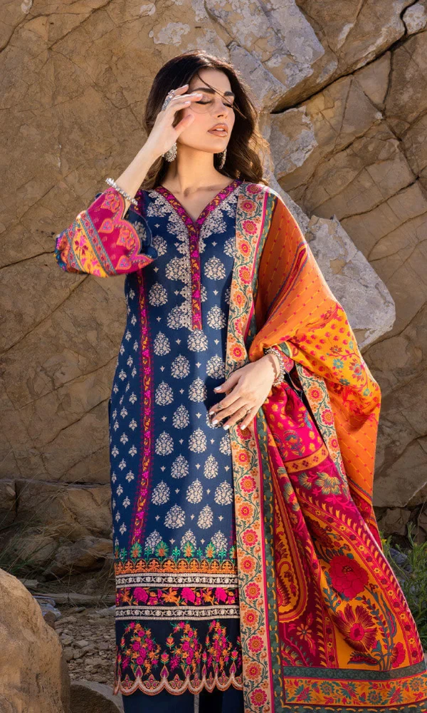 Zainab Chottani- 3PC Lawn Digital Printed Shirt With Printed Lawn Dupatta price in Pakistan