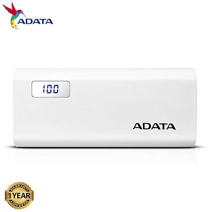 ADATA 12500 mAh Portable Power Bank with Display (P12500D) White price in Pakistan