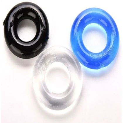 Silicone Cock Ring Stay Hard Delay Timing Flexible Penis Ring (Pack of 3 Ring) price in Pakistan