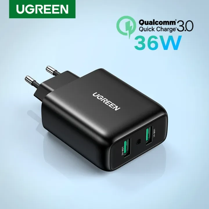 UGREEN Quick Charge 36W Dual Wall Charger QC 3.0 USB Wall Charger price in Pakistan
