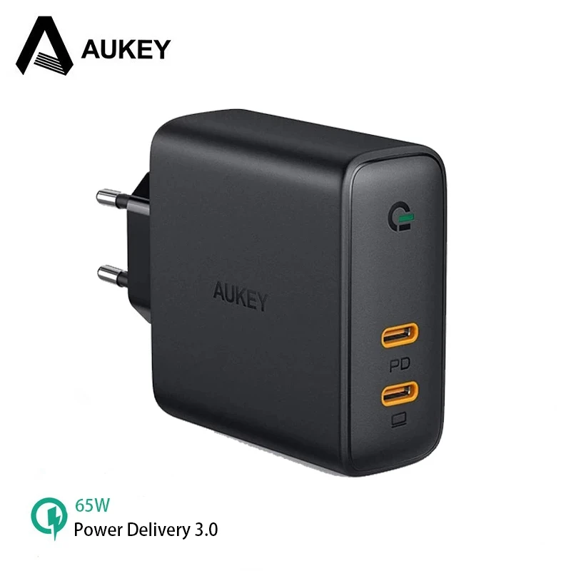 AUKEY PA-D5 65W Fast Charger Adapter For MacBook Pro Laptop Type C PD EU Quick Charger price in Pakistan