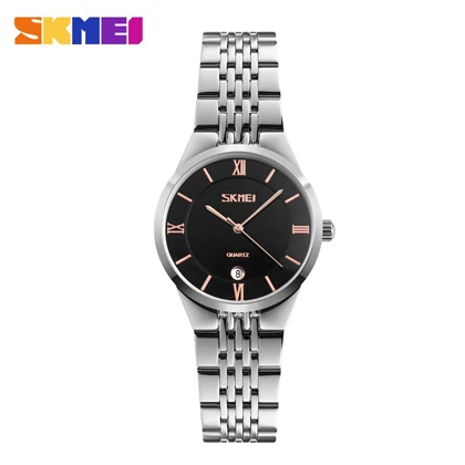 SKMEI Fashion Couple Quartz Stainless Steel Simple Waterproof Casual Watch For Men Women 9139 (1 Piece) price in Pakistan