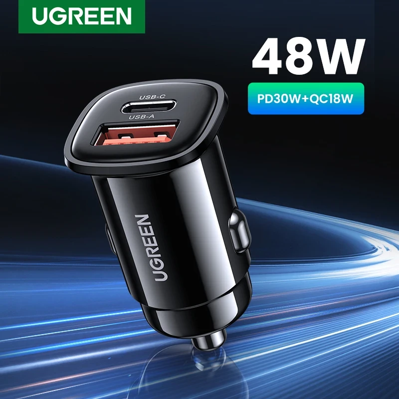 UGREEN USB Car Charger 48W Quick Charge 4.0 QC4.0 QC3.0 PD Type C Fast Car USB Charger price in Pakistan