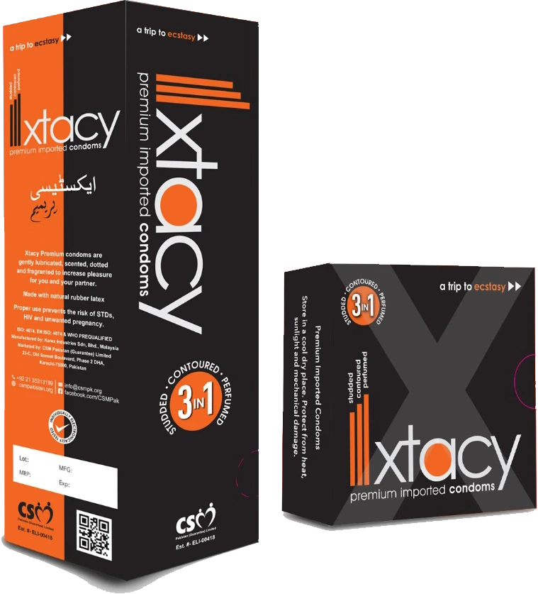 Xtacy Premium 3in1 Condoms – 36 Pieces (3 x 12) price in Pakistan