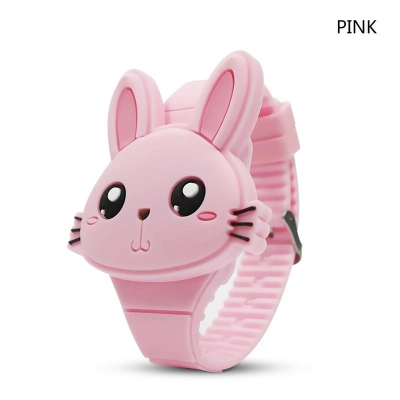Creative Cartoon Rabbit Electronic Watch With Silicon Belt For Children price in Pakistan