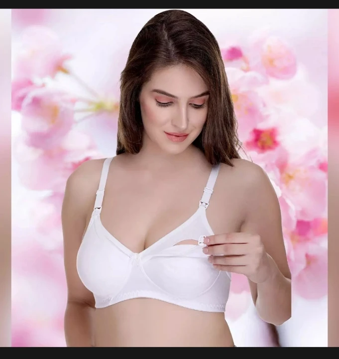 Maternity Bra 100% Cotton/ Stage Wireless Nursing Bra Front price in Pakistan