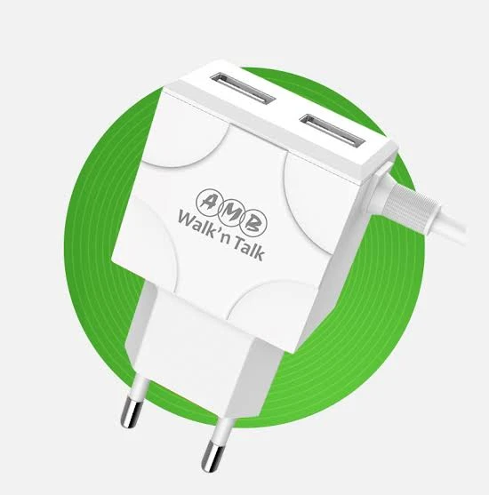 Original AMB Fast charger 2 USB port For ALL ANDROID MOBILES price in Pakistan