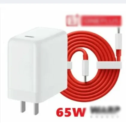 Warp Charger for OnePlus with Fast Charging Cable USB C to USB C – 65W Power Adapter For 8T 9 9 PRO 10 10T 10R 10 PRO 11 11T price in Pakistan