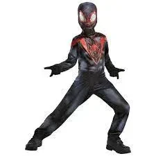 Spiderman Miles Morales Black and Red Costume for Kids price in Pakistan