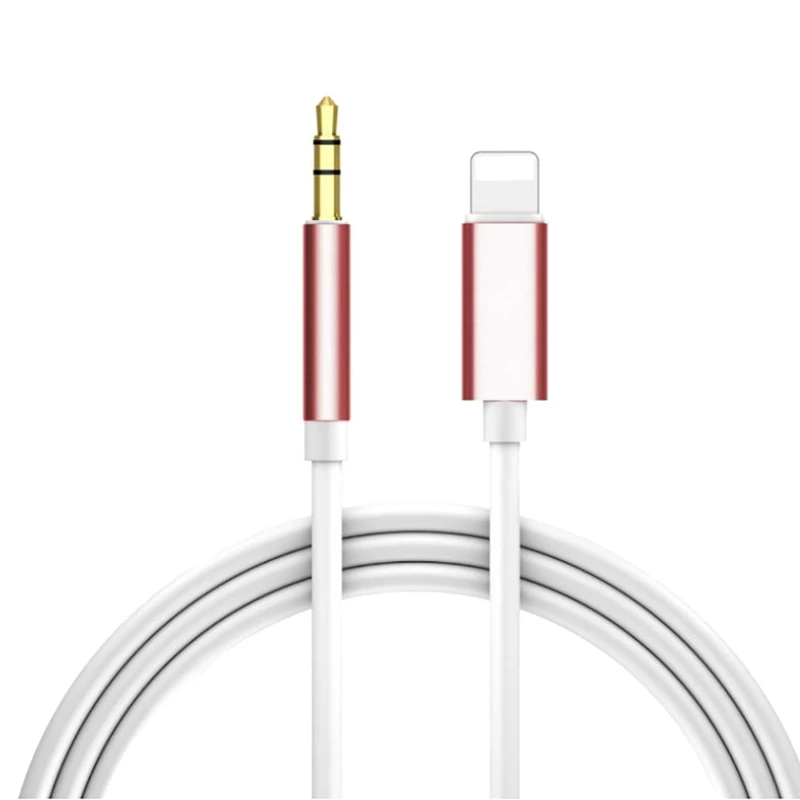 IPhone Aux Cord Aux Cord for Car Apple to 3.5mm Aux Cable for IPhone5 and Above Models and Ipad-Rose Gold price in Pakistan