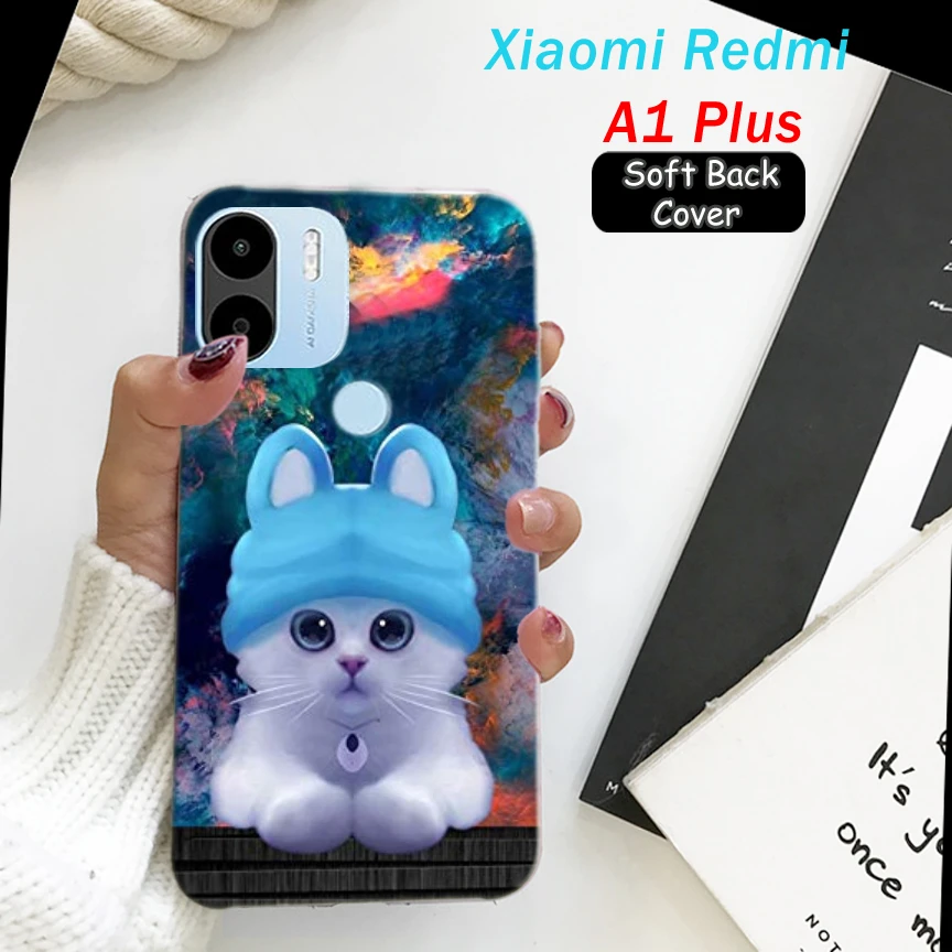 Xiaomi Redmi A1 Plus Back Cover – Cat Soft Case Cover price in Pakistan