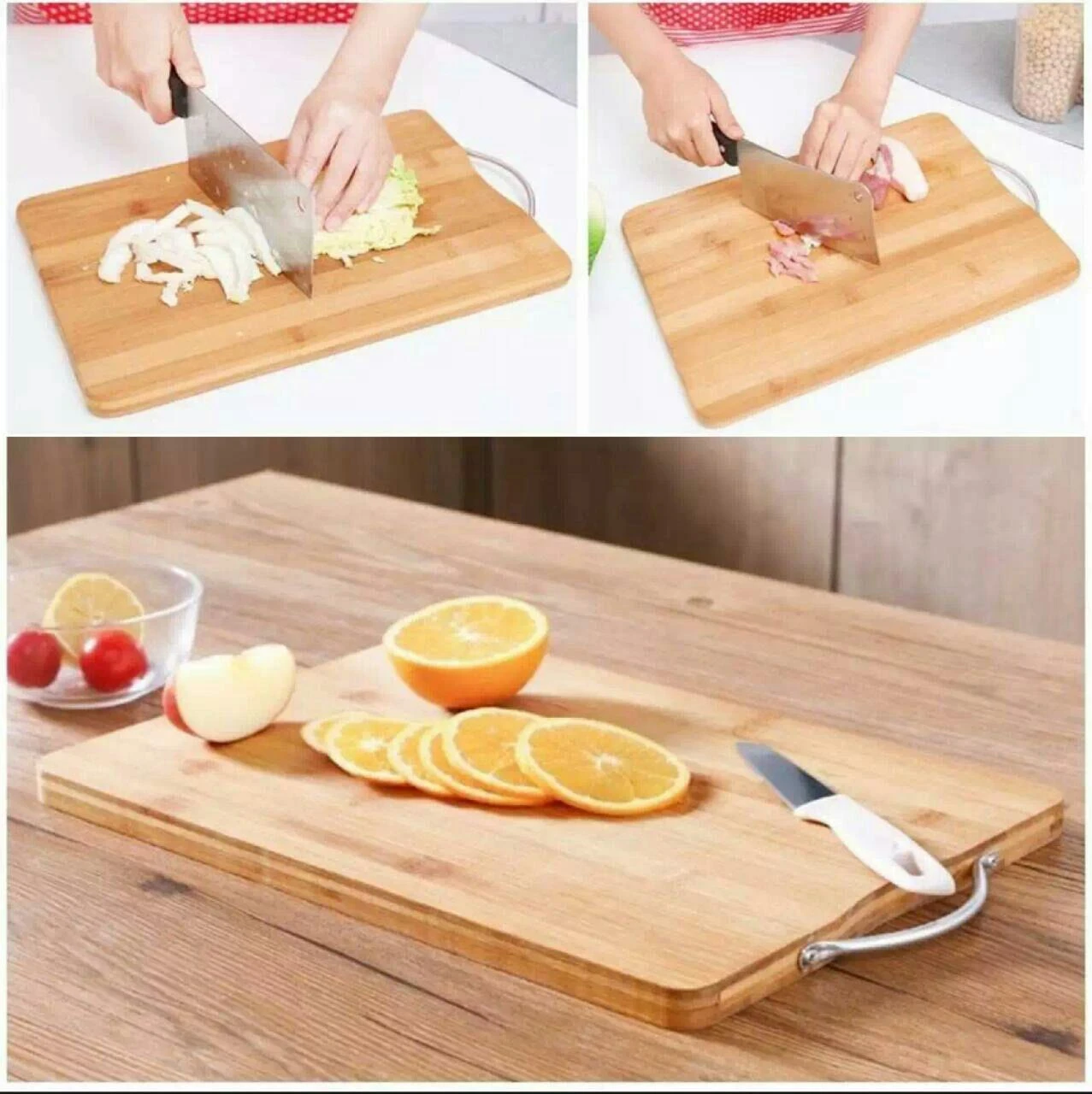 Organic Bamboo Cutting Board for Cut Meat Vegetables Food Prep Revisible Cutting Serving Board- Size 22x32cm price in Pakistan