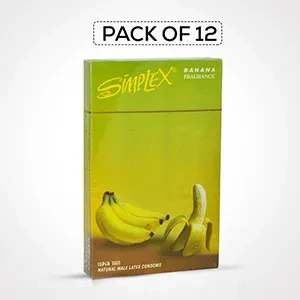 Simplex Bannana Flavoured Condoms 12Pcs price in Pakistan