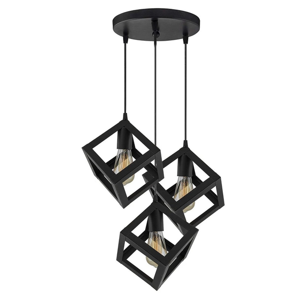 3 in 1 Base Square Cube Hanging Lamp, Ceiling Lamp, Pendant Lamp, For Home, Office price in Pakistan