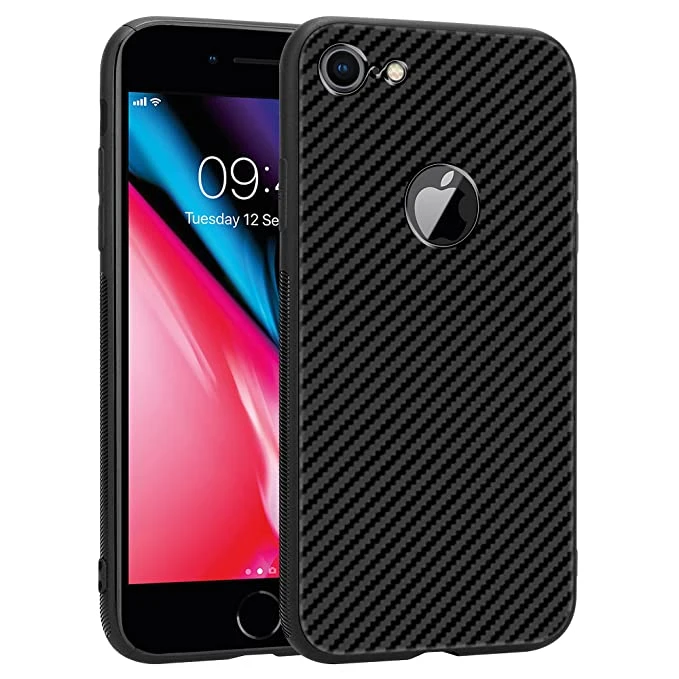 Brand – Solimo Carbon Fiber Slim Soft Back Cover for Iso iPhone 8 – Black price in Pakistan