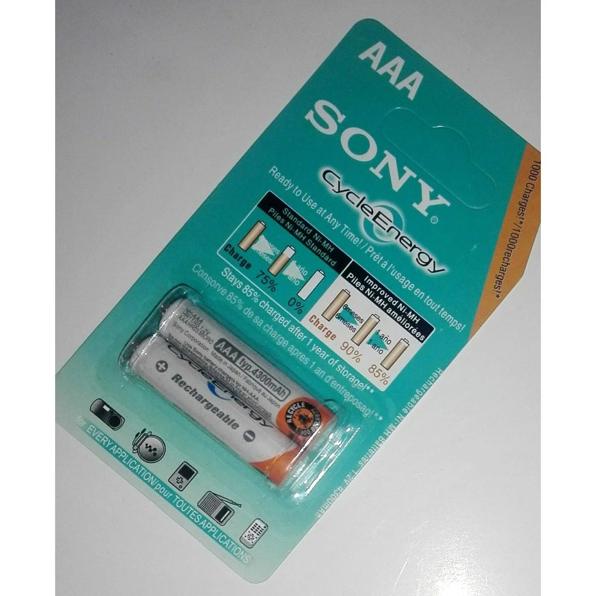 AAA Size Sony NI-MH 1.2V Rechargeable Cells price in Pakistan