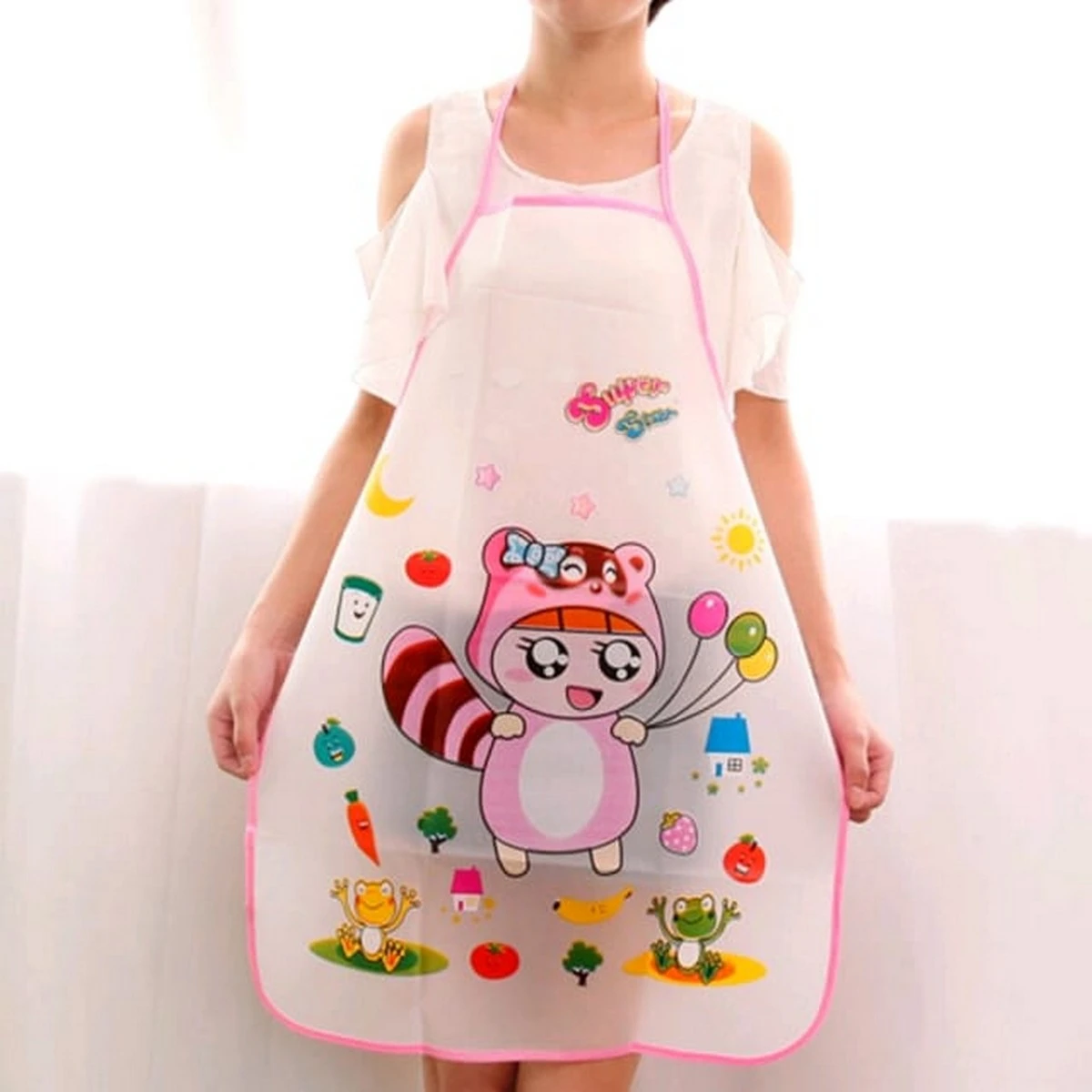 Waterproof Apron Adult Oil Resistant Cooking Overclothes Sleeveless Apron Women Cooking price in Pakistan