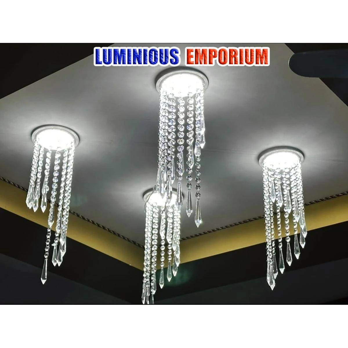 Modern LED Ceiling Light with Crystal K-9 Pendant Luxuru for 5-Inch Ceiling Hole price in Pakistan