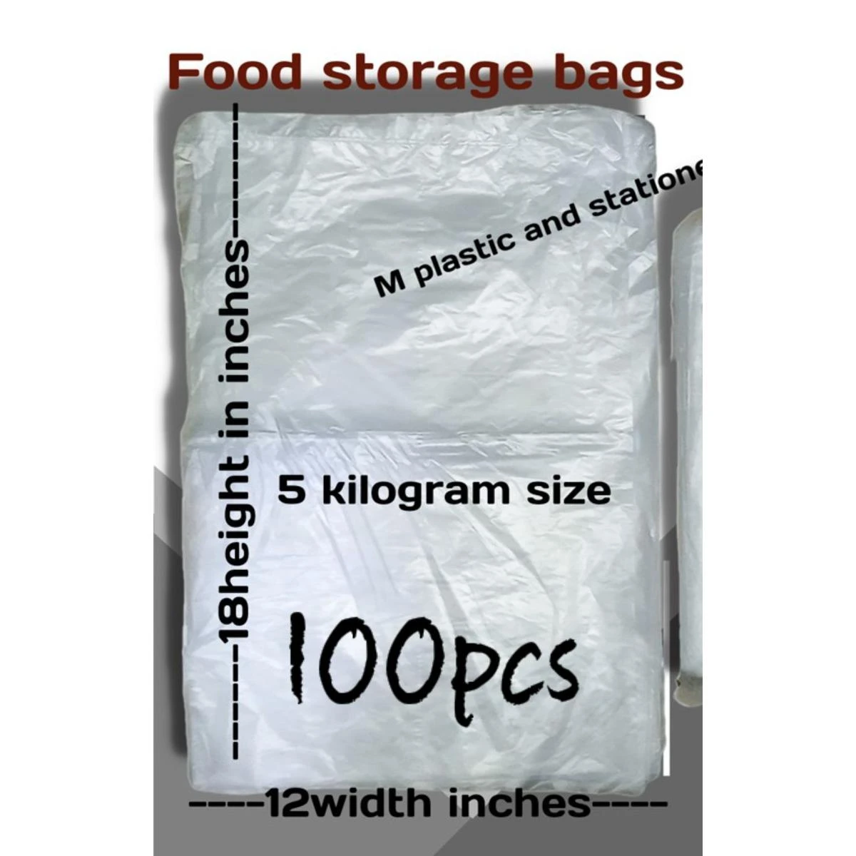 Food storage plastic bags..All size (pack of 100pcs)) price in Pakistan