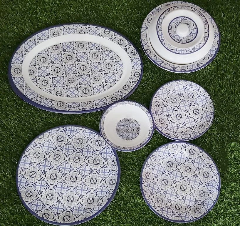 Set Of Six Glazed Melamine Home Kitchen High Quality Dinner Set price in Pakistan