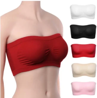 Girls New Style Seamless Strapless Bra Free Size Bra Multi color price in Pakistan