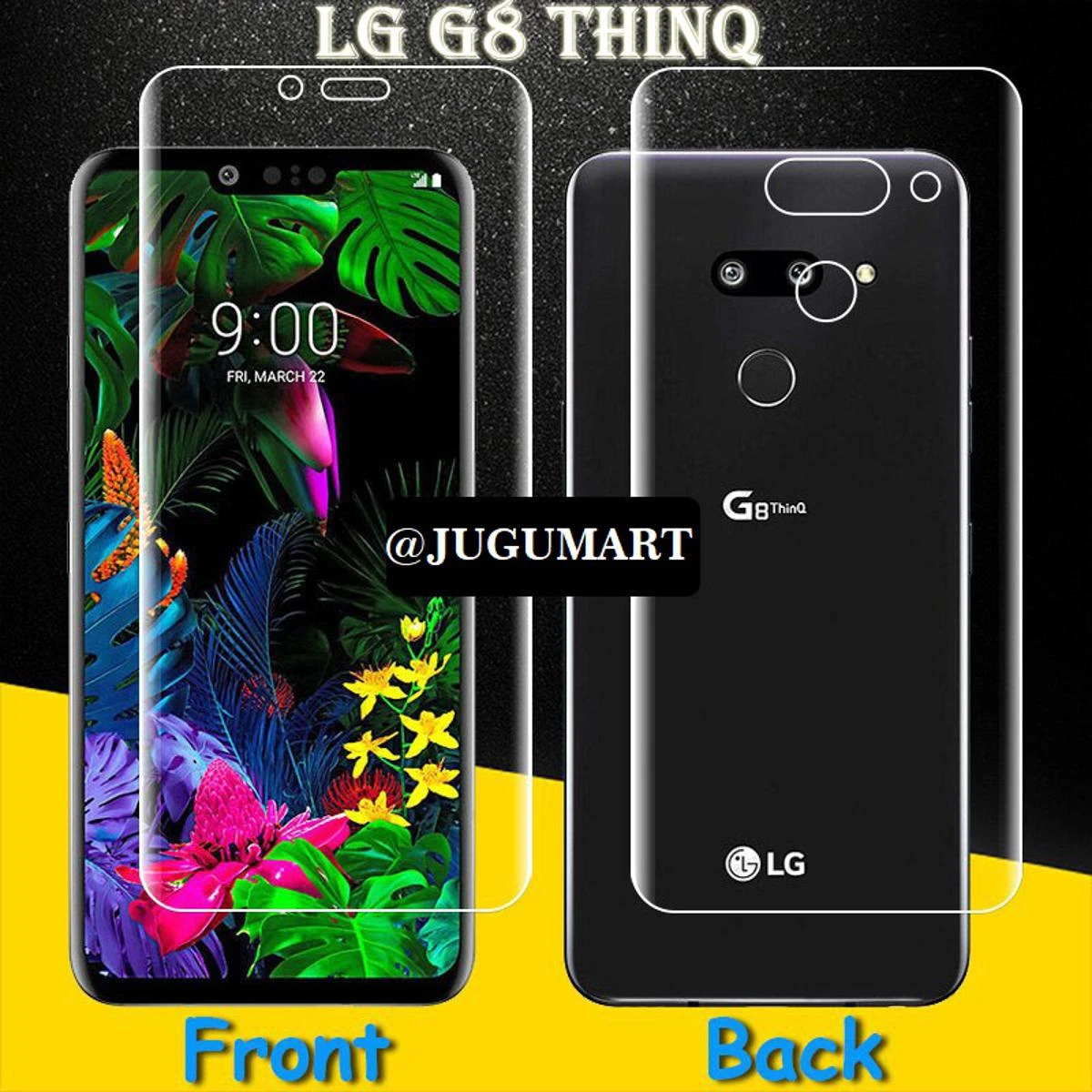 LG G8 THINQ Front and Back Hydrogel film jelly protector for LG G8 THINQ price in Pakistan