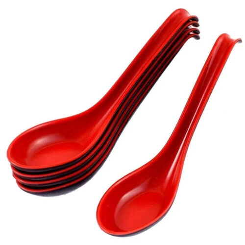 Large Red and Black Soup Spoons with Long Handle – Red price in Pakistan