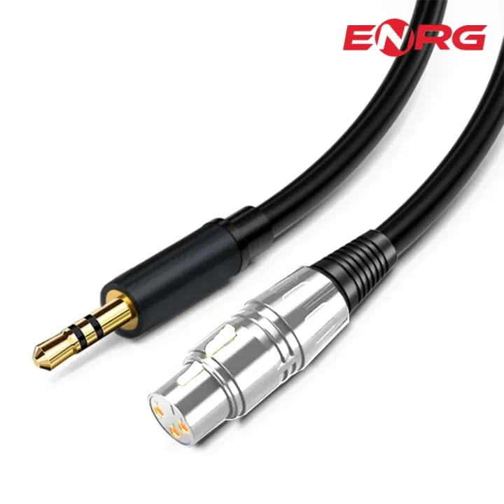 Energy – ENRG Female to 3.5mm Jack XLR Cable For Bm800 Microphone Right Angle 18 3f Trs New 3 Pin Mic Black price in Pakistan