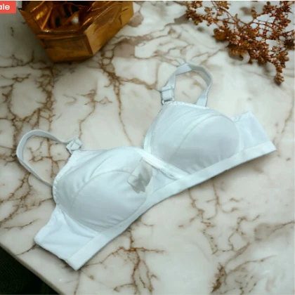 Cross Stitch Lightly Padded Foam Bra for Women Girls Soft comfortable wire free daily use bra White – 3270 price in Pakistan
