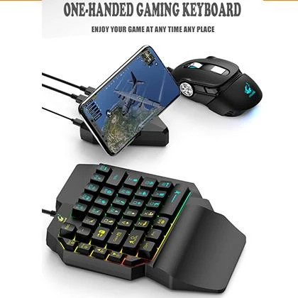 T&W Single Handed Gaming Mini keyboard 39 keys-Ergonomic Game Keypad For gamer price in Pakistan