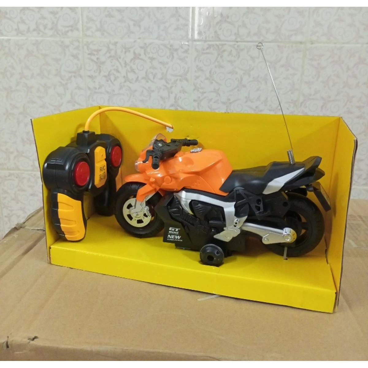 TOY TITANS  REMOTE CONTROL HEAVY MOTOR BIKE FOR KIDS – 360° WHEEL SPIN – RECHARGABLE price in Pakistan