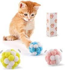 Pack of 3 Small Balls with bell inside for Cat Fun Toy price in Pakistan
