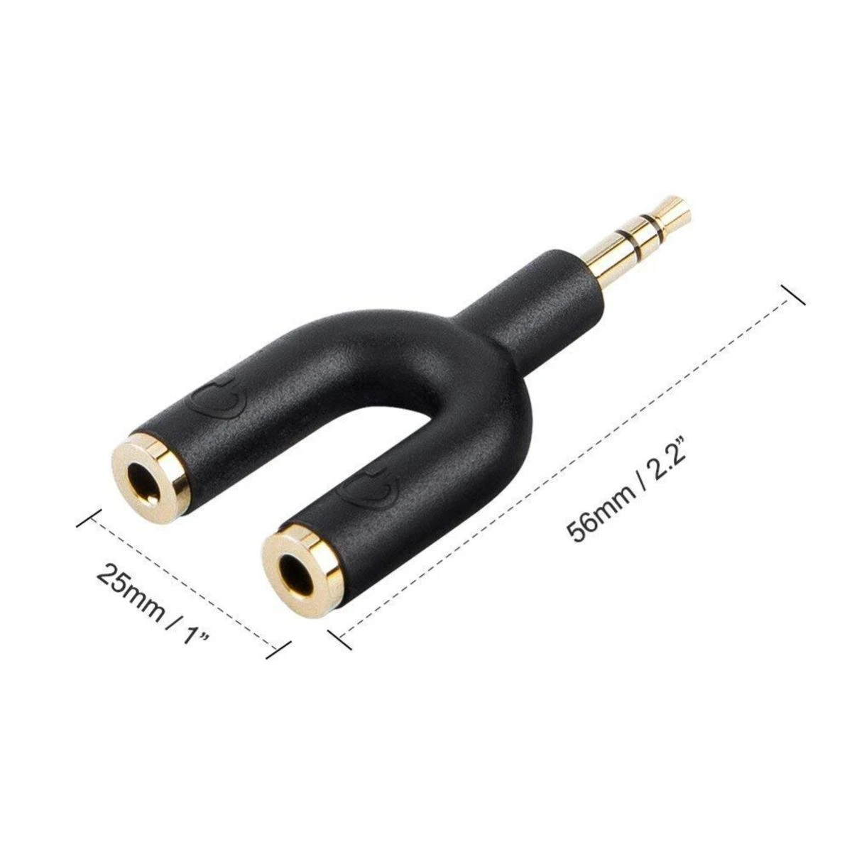 Headphone Splitter Adapter Aux Stereo Y Jack Splitter Adaptor 3.5mm Male to 2 Port 3.5mm Female Compatible with Headset,Earphone price in Pakistan
