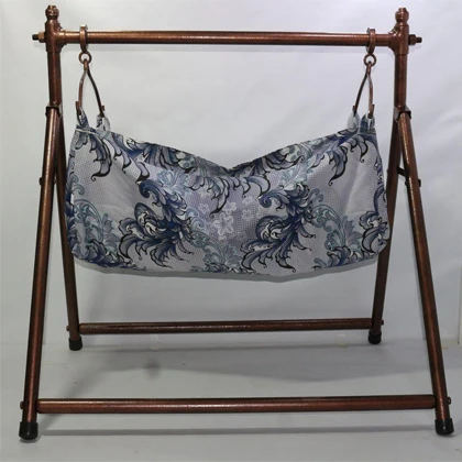 Foldable Jhulangi New Born Baby Heavy Gauge Swing Cradle with Cloth  baby cradle swing of metal  kid metal frame swing jhoola price in Pakistan