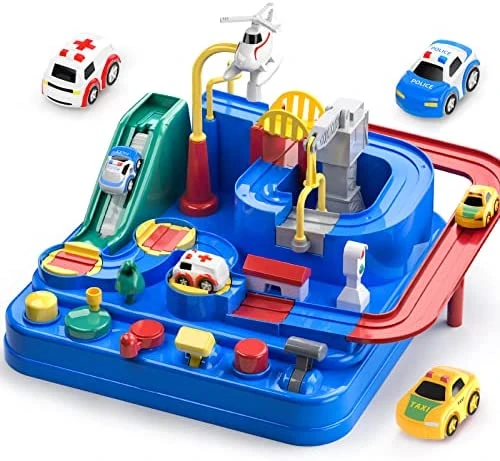Kids Race Track Big Car Adventure Track Toy For 3 4 5 6 7 Years Old Boys Girls, City Rescue Playsets Magnet Toys , 3 Mini Cars 4 Mini Car 6 Buttons, Best Gift Toys price in Pakistan