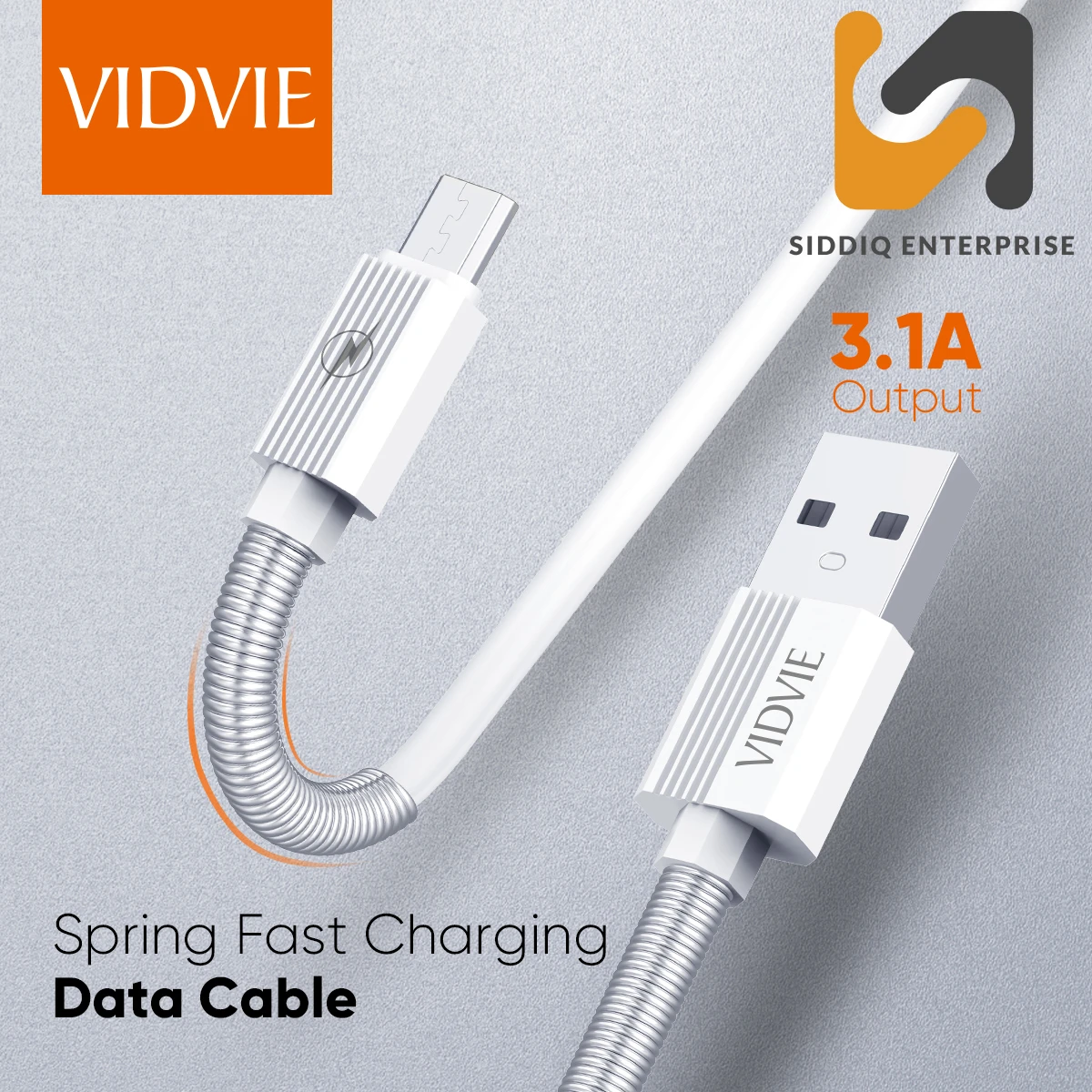 VIDVIE 3.1A Rapid Fast Charging Data cable for Android and Type C Mobiles price in Pakistan