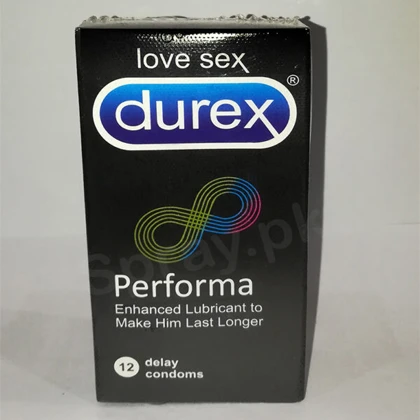 Durex Performa Enhanced Lubricant Delay Condom (Pack of 12 Condom) price in Pakistan